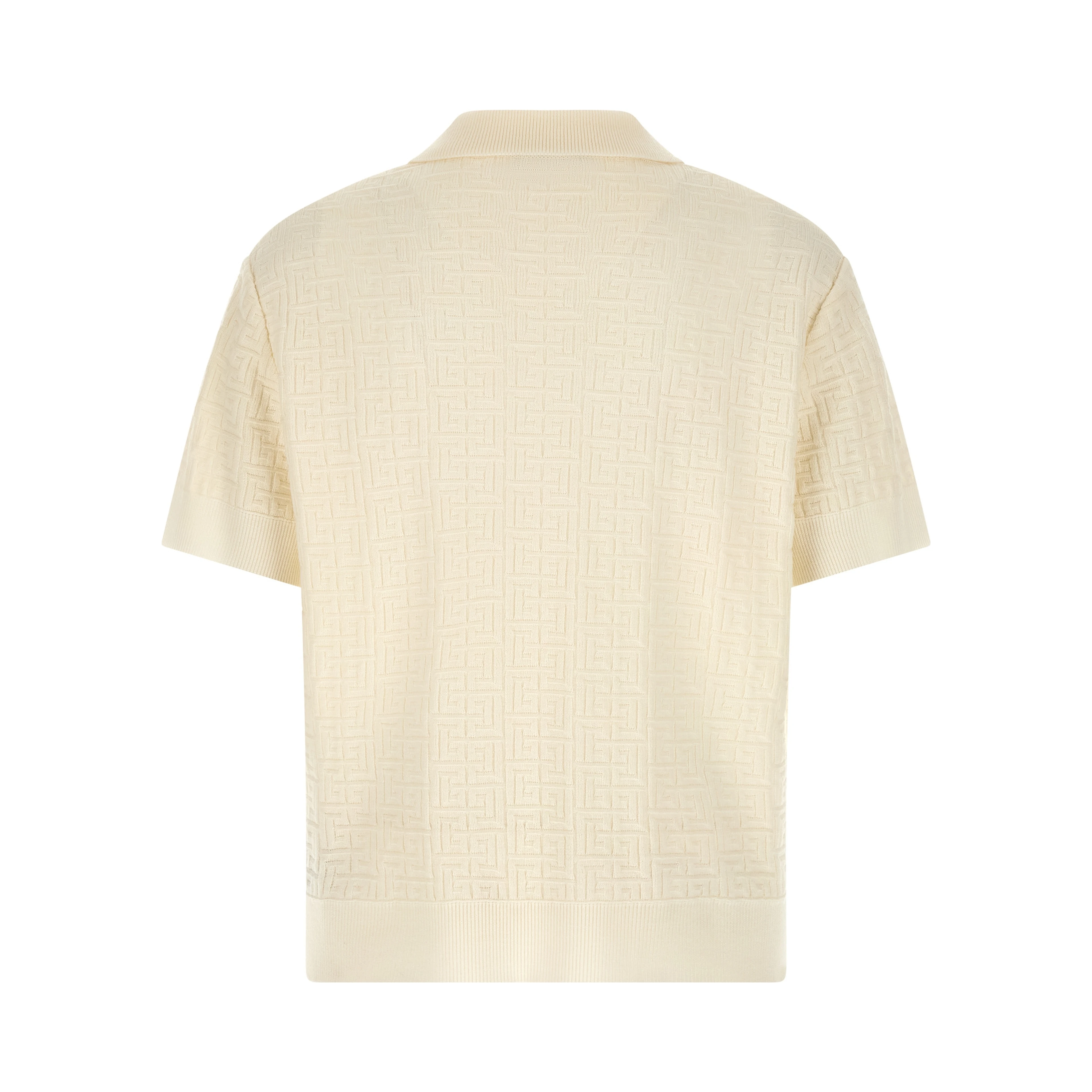 White Wool Polo Shirt