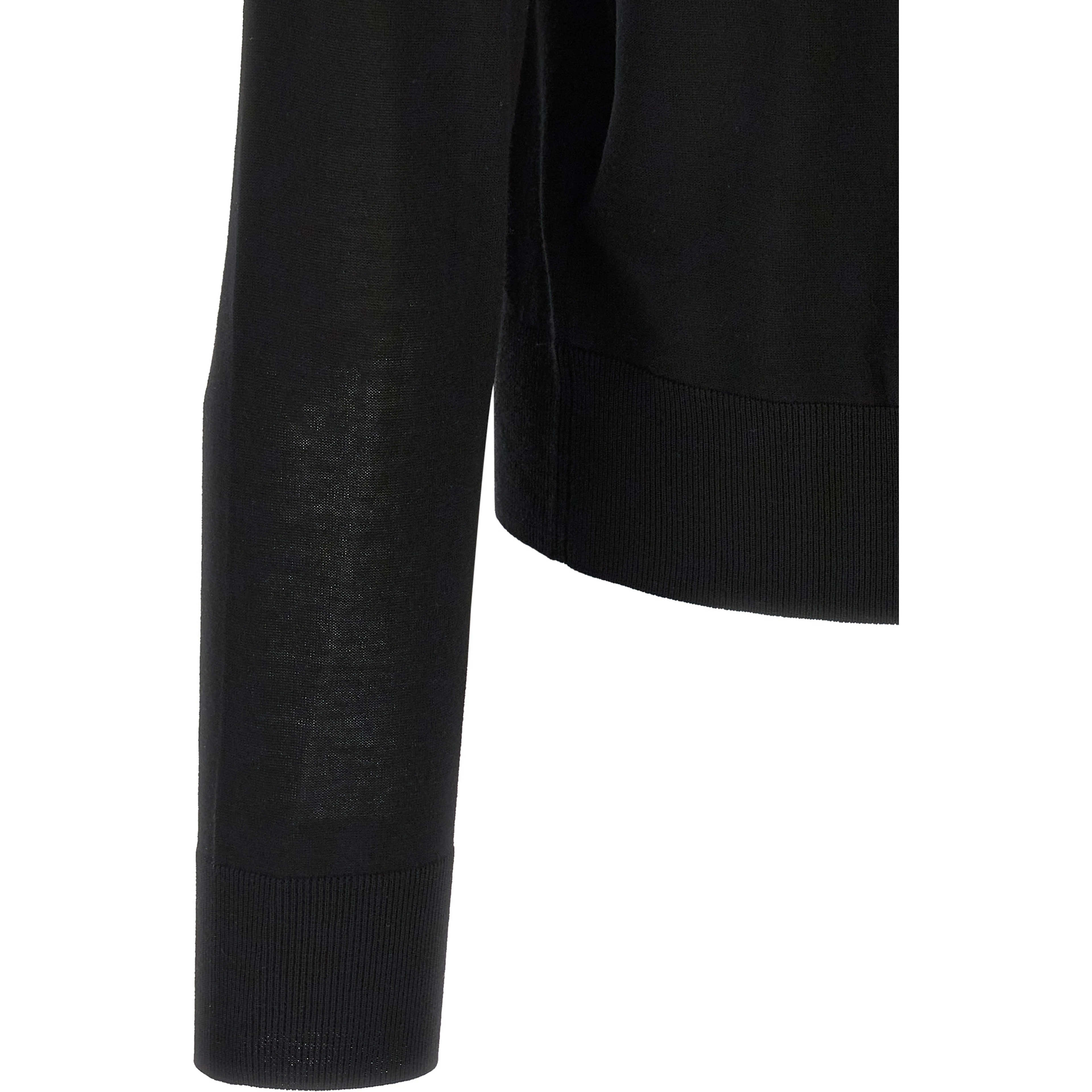 Black Wool Cardigan