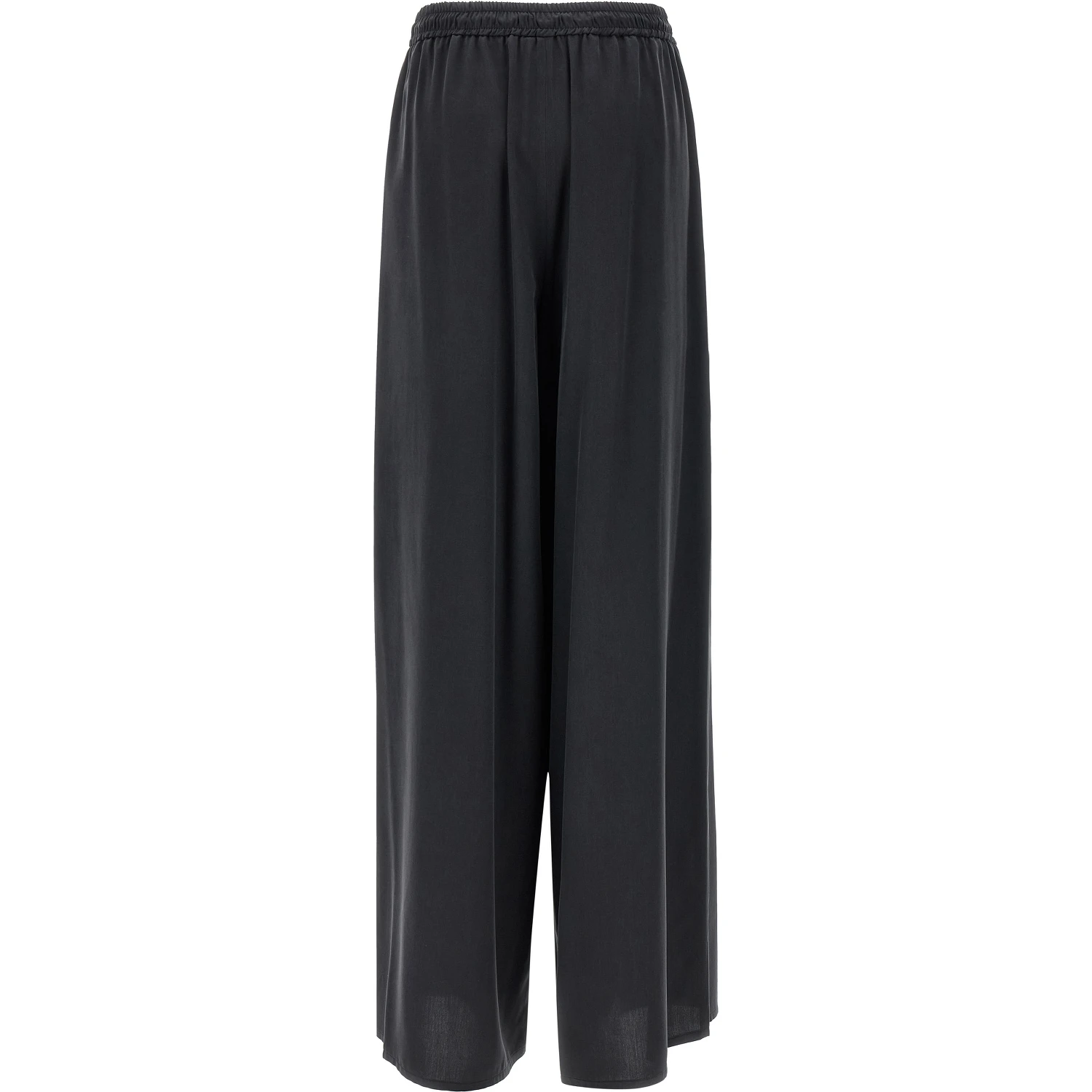 Blue Silk Casual Pants