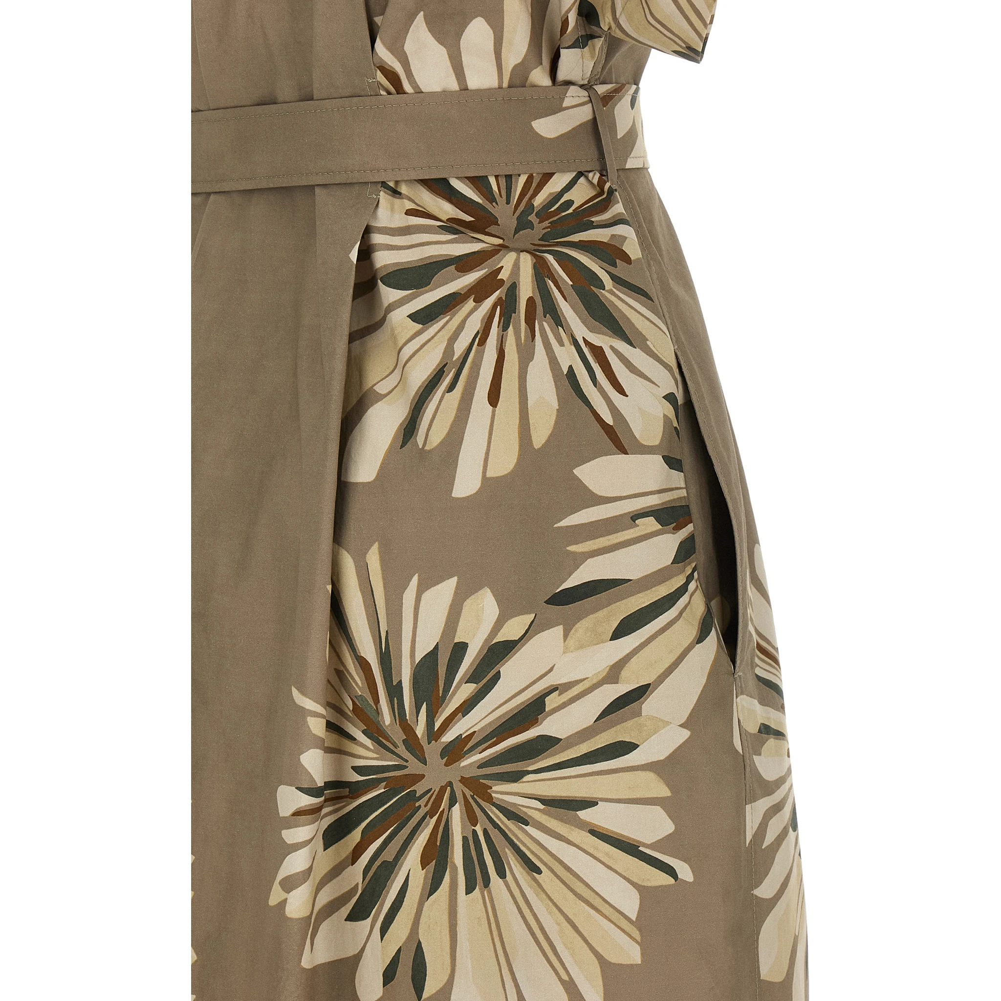Bicolor Cotton Long Dress