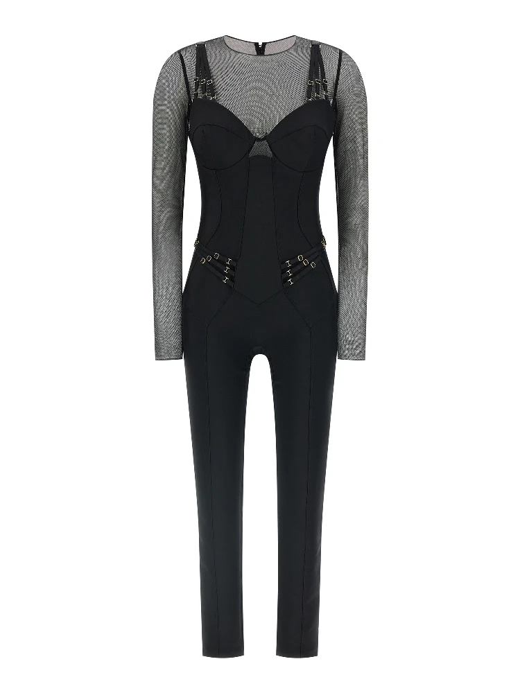 Black Polyamide Jumpsuit