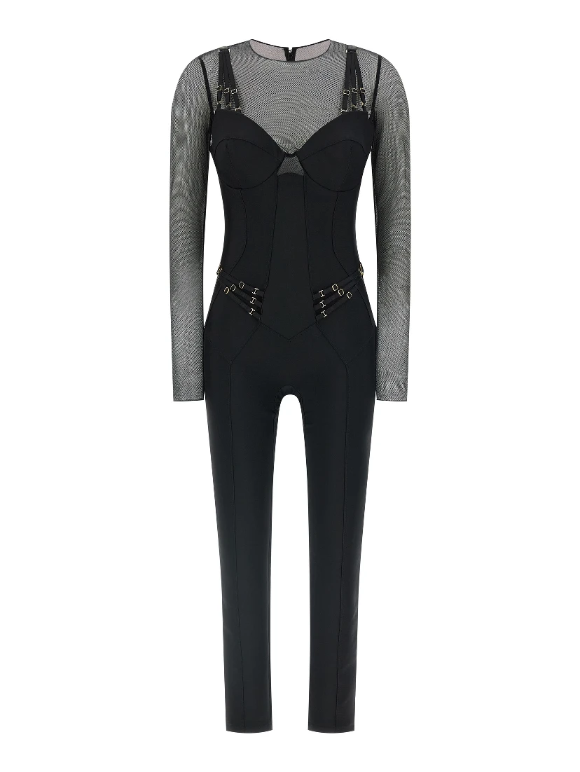 Black Polyamide Jumpsuit