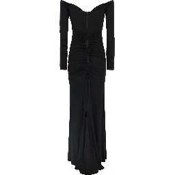 Black Viscose Long Dress