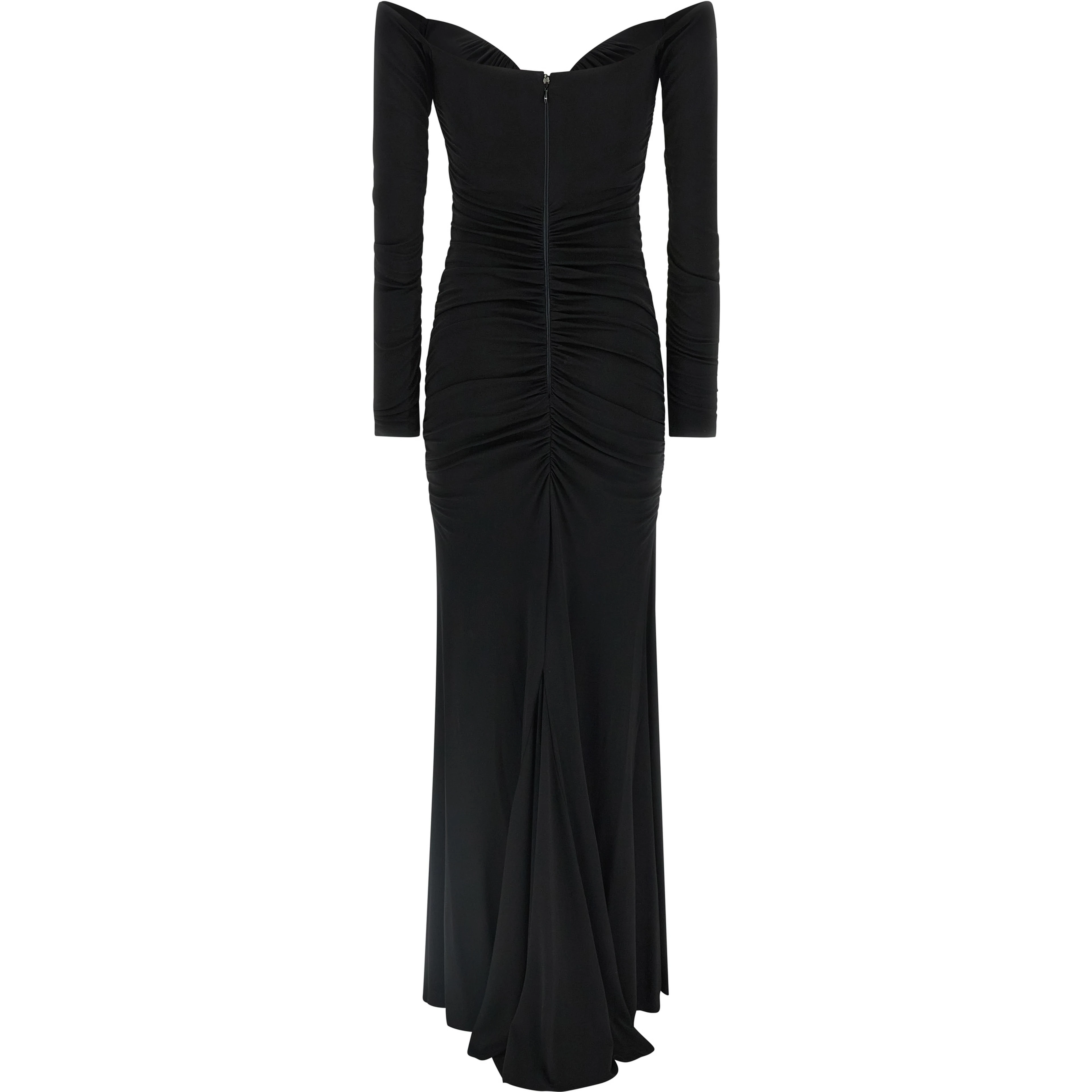 Black Viscose Long Dress