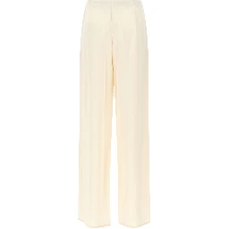 White Silk Casual Pants