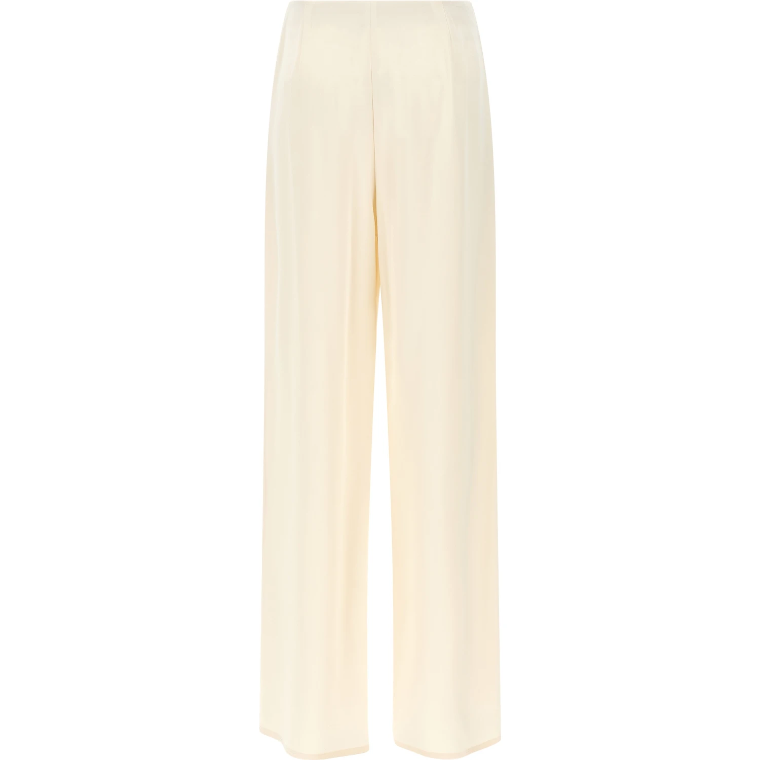 White Silk Casual Pants