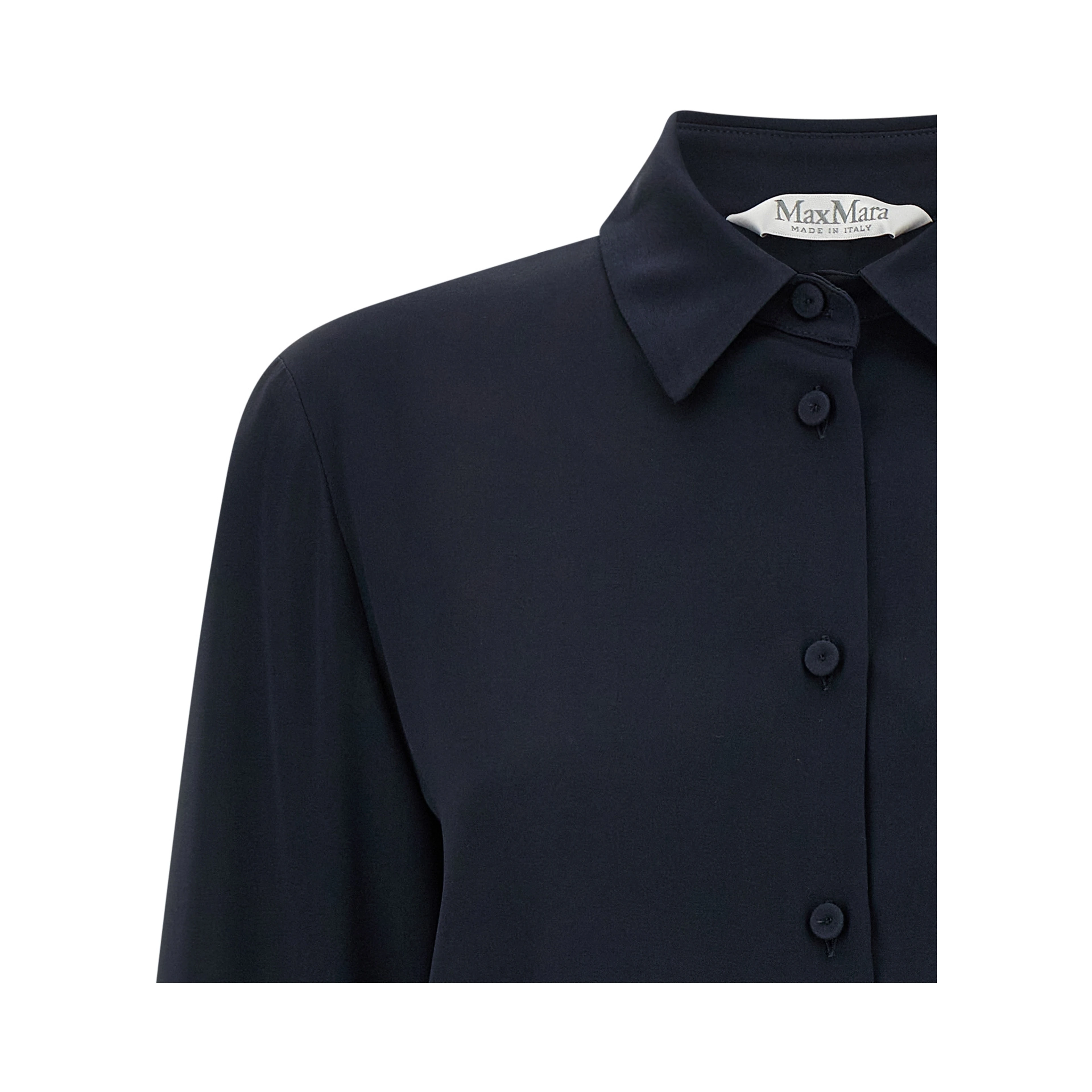 Blue Silk Blouse