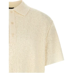 White Wool Polo Shirt