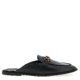 Black Calfskin Slides