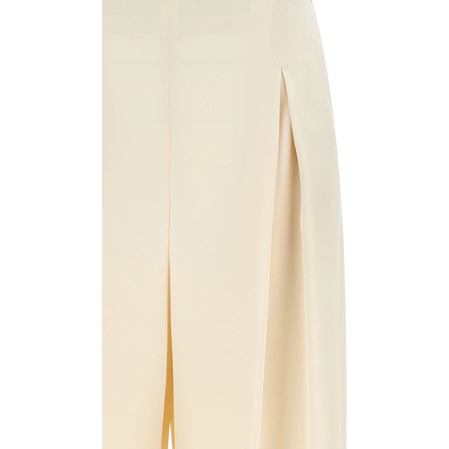 White Silk Casual Pants