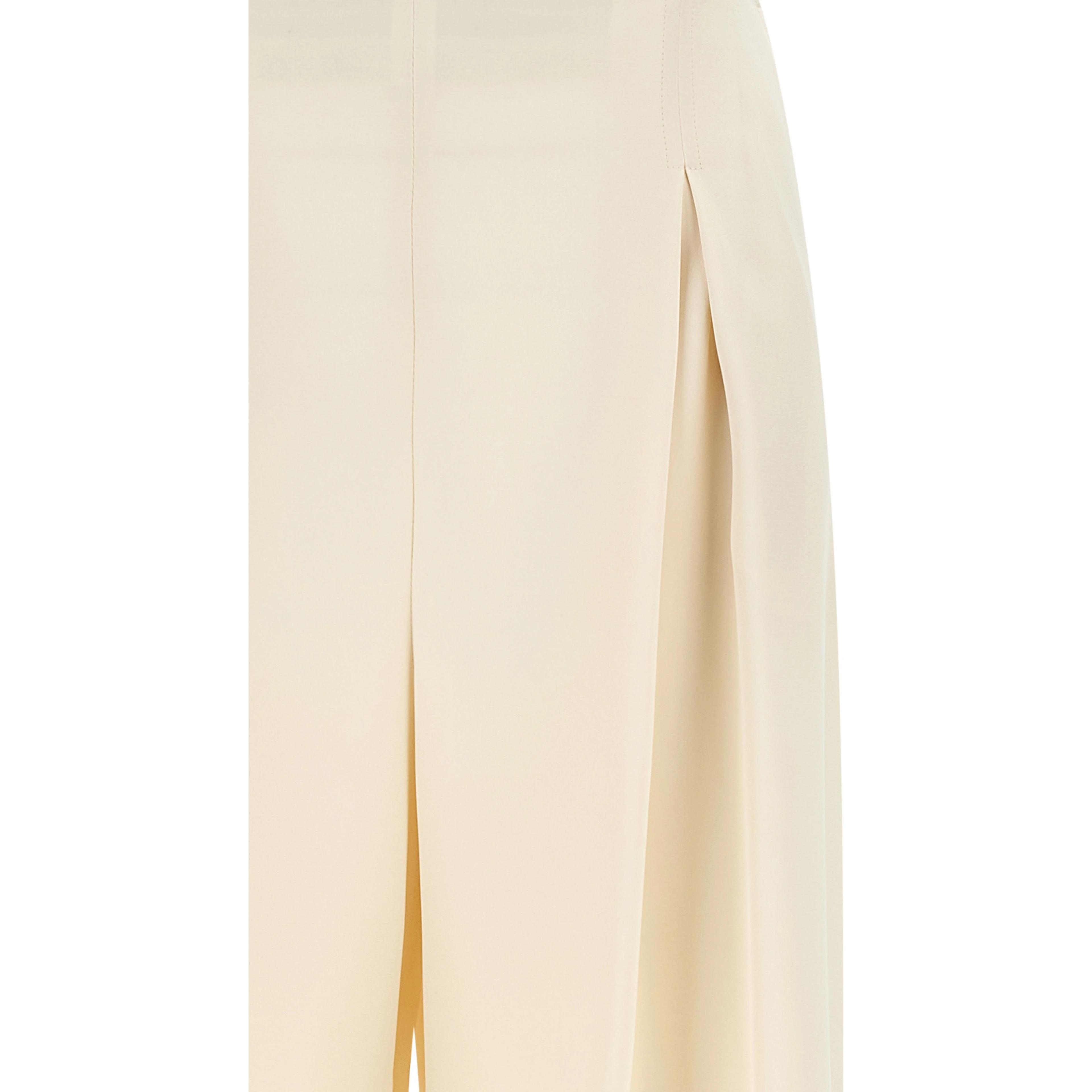 White Silk Casual Pants