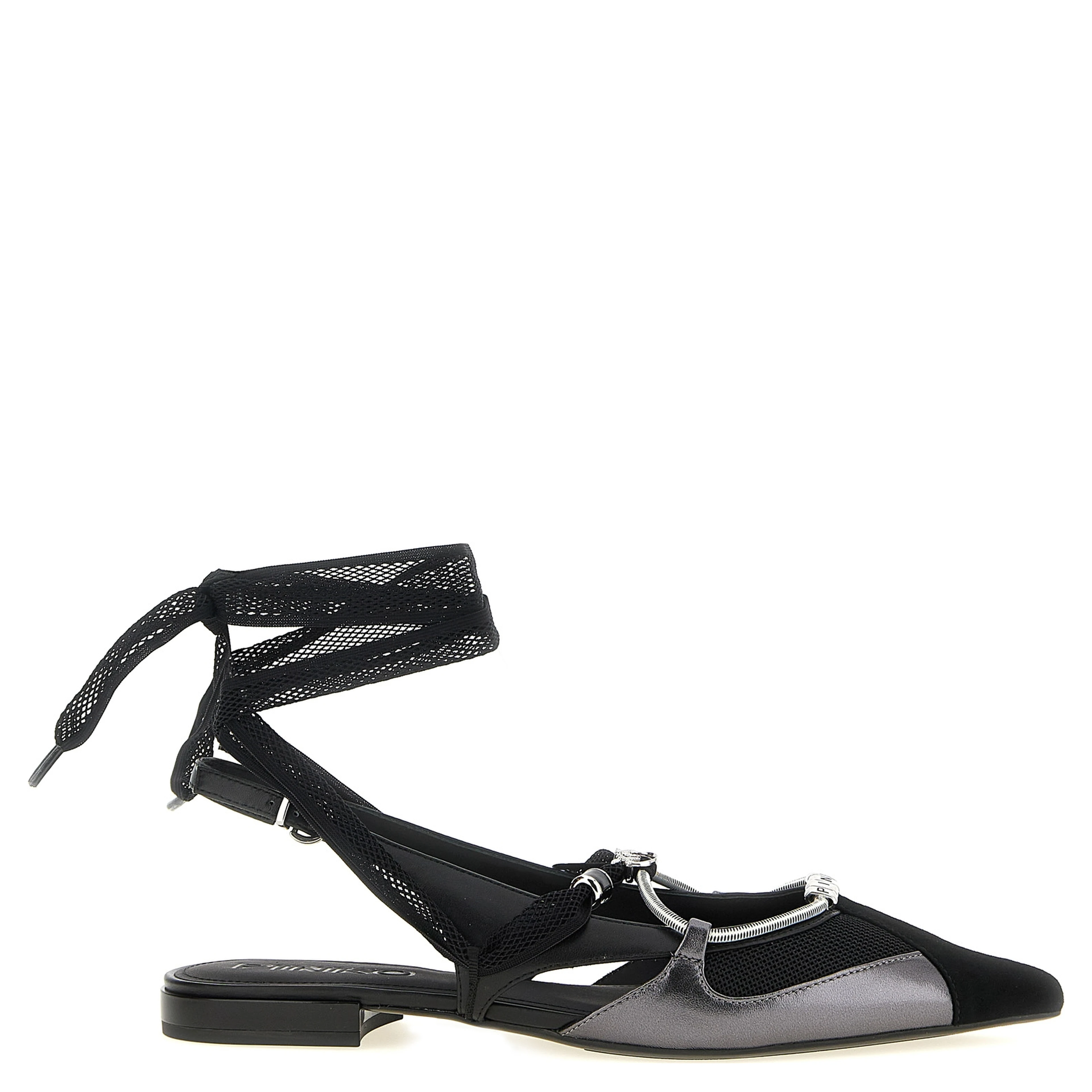 Black Leather Ballet Flats
