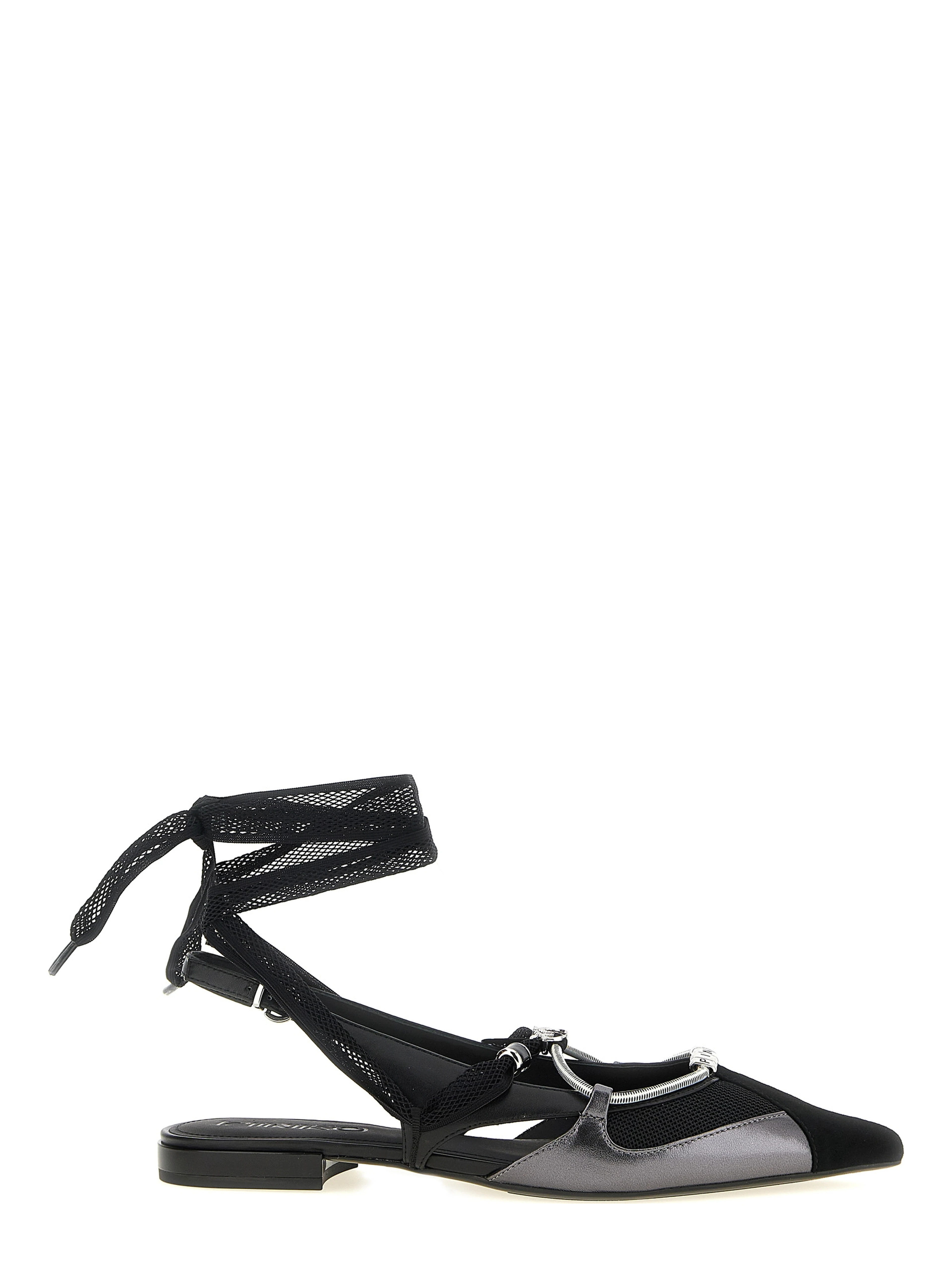Black Leather Ballet Flats
