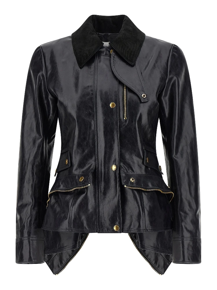 Black Cowhide Leather Jacket