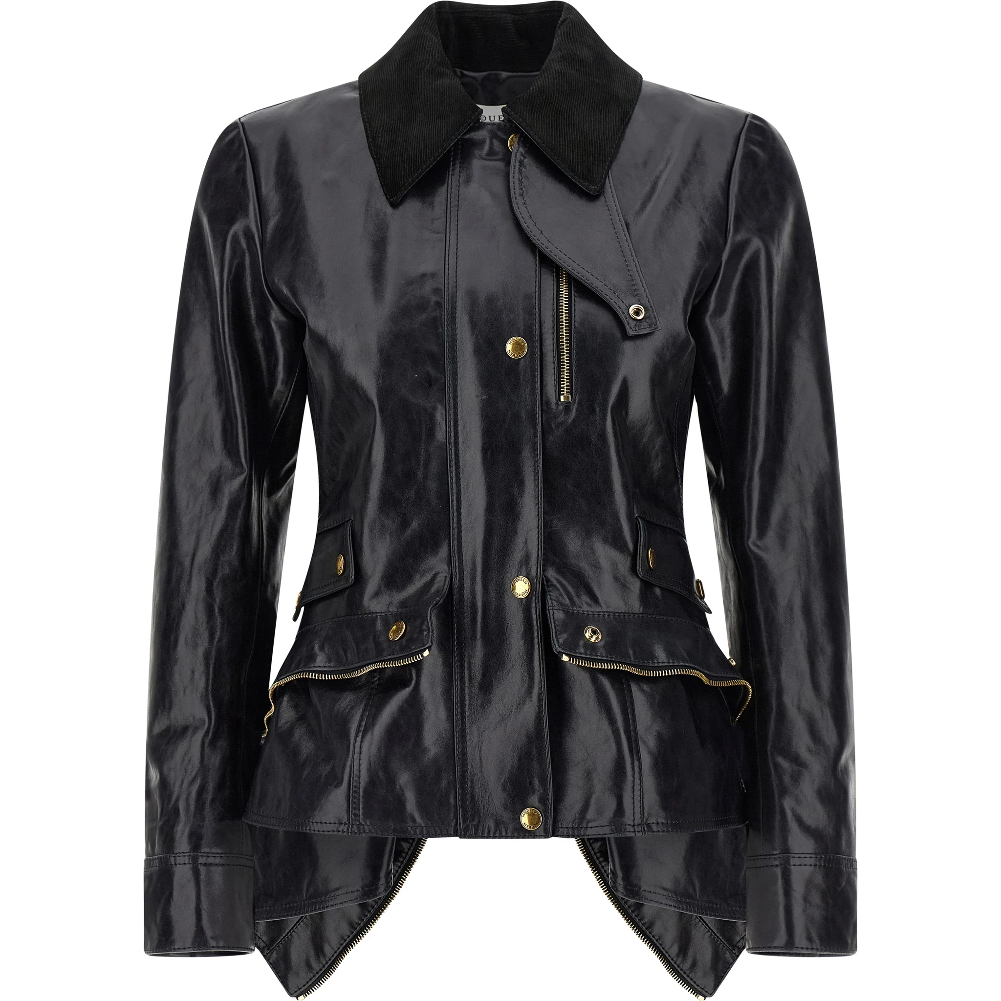Black Cowhide Leather Jacket