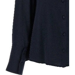 Blue Silk Blouse