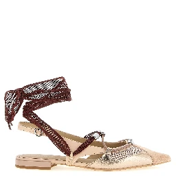 Multicolor Leather Ballet Flats