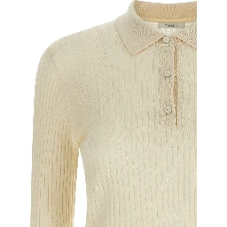 White Cashmere Polo Shirt