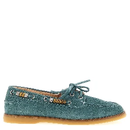 Blue Calfskin Moccassin