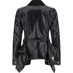 Black Cowhide Leather Jacket
