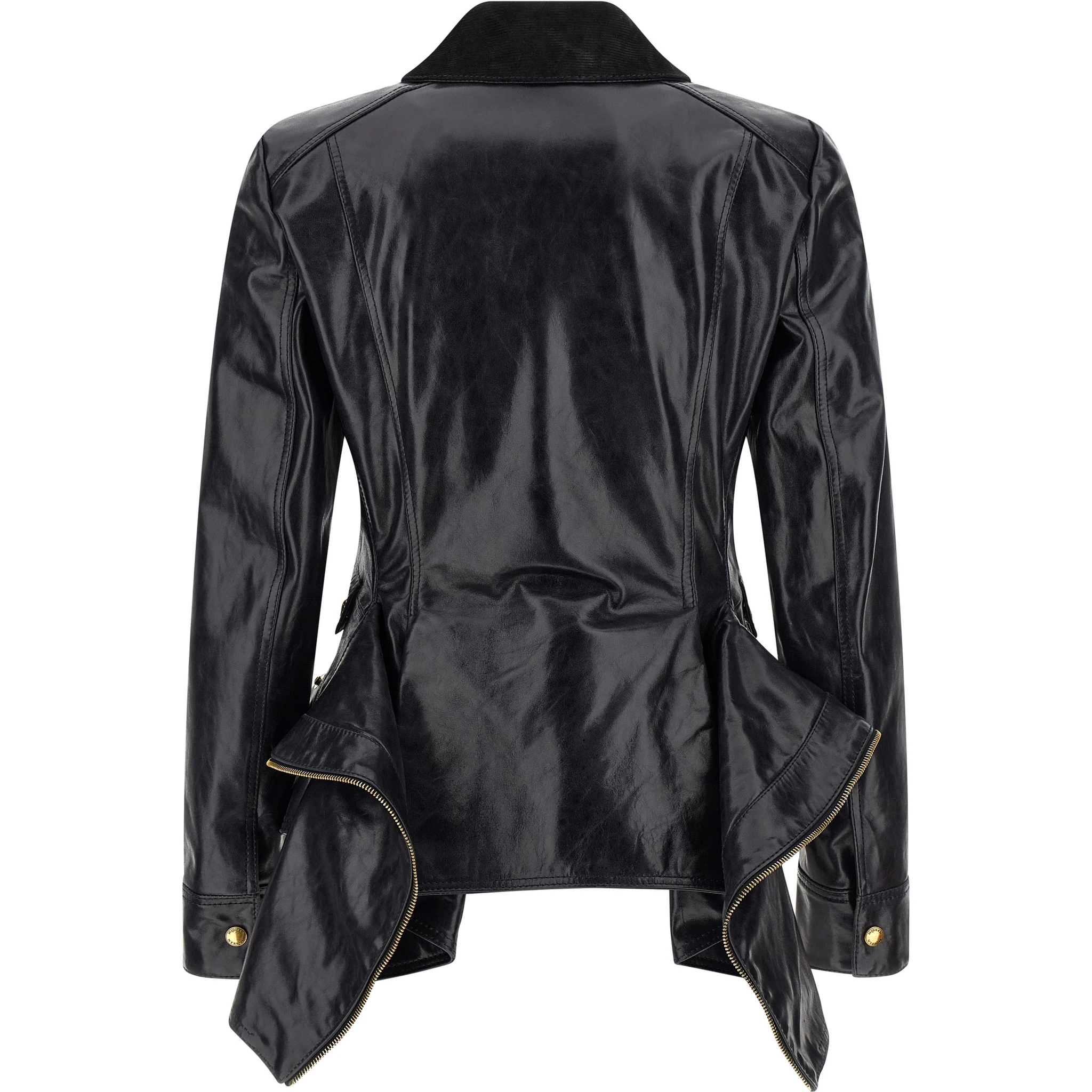 Black Cowhide Leather Jacket