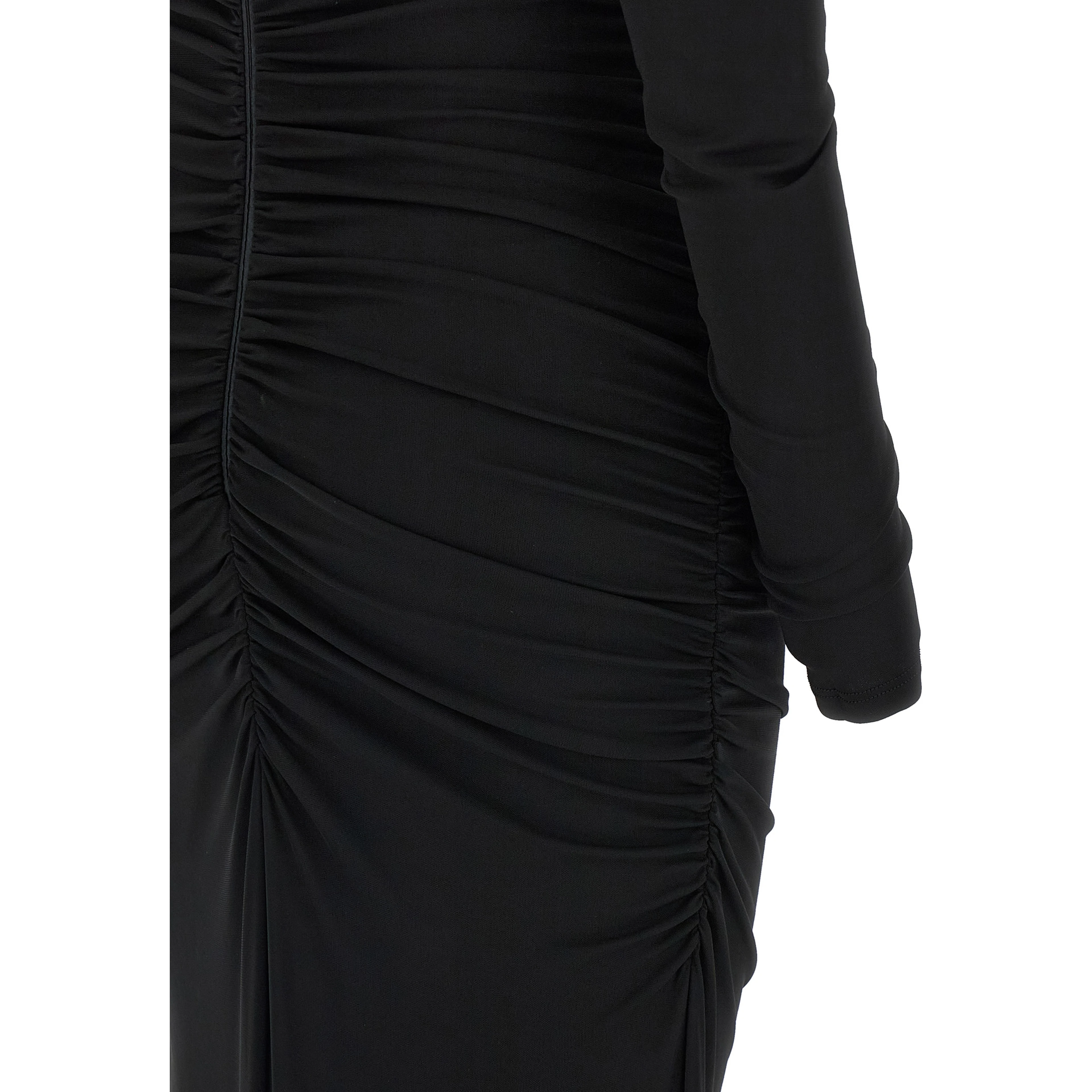 Black Viscose Long Dress