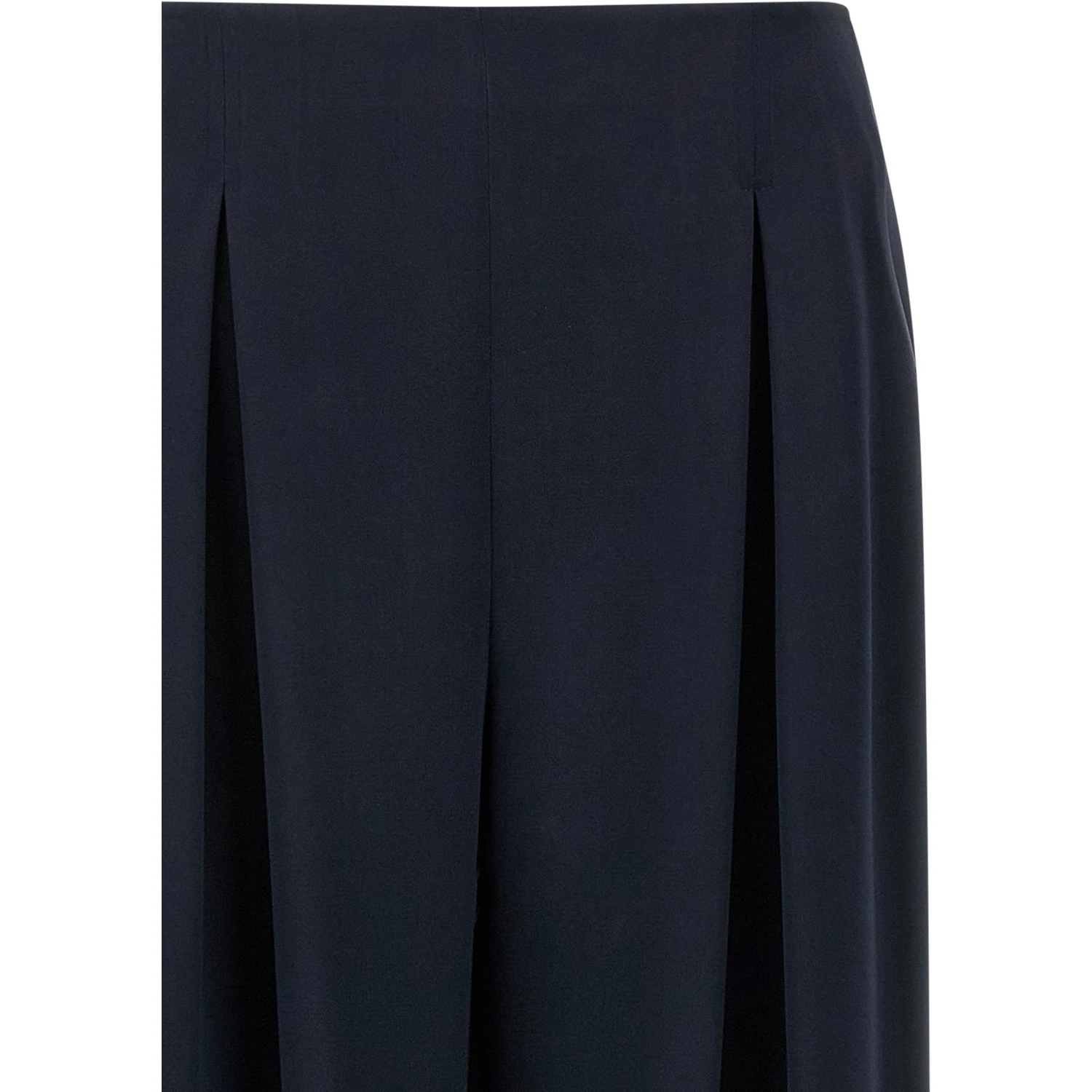 Blue Silk Casual Pants