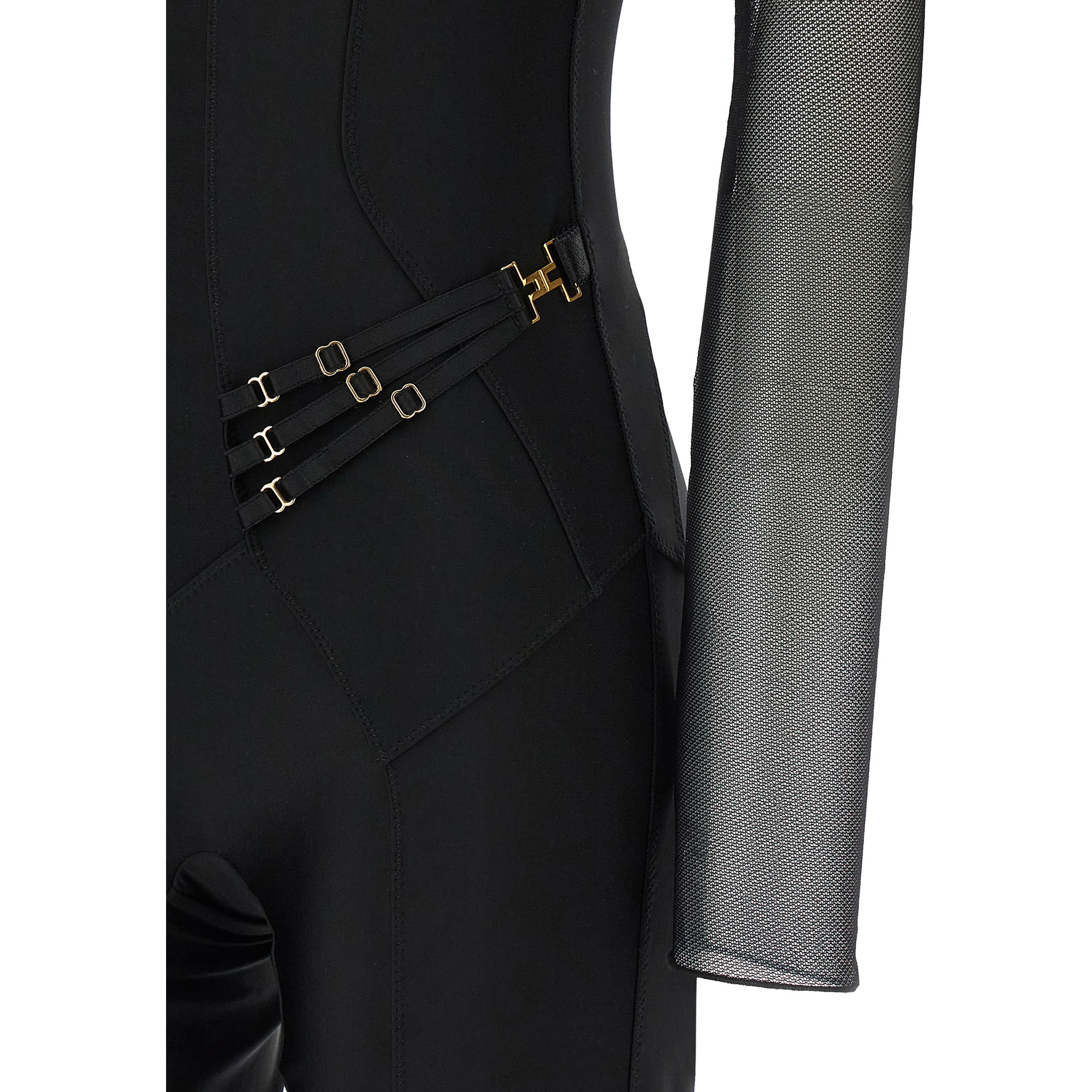 Black Polyamide Jumpsuit