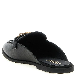 Black Calfskin Slides