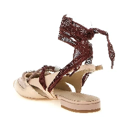 Multicolor Leather Ballet Flats