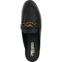 Black Calfskin Slides