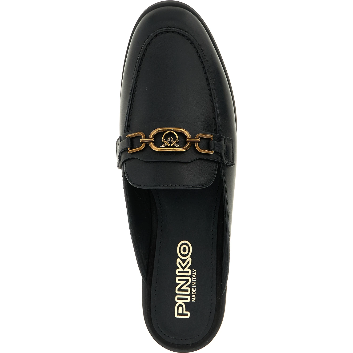 Black Calfskin Slides