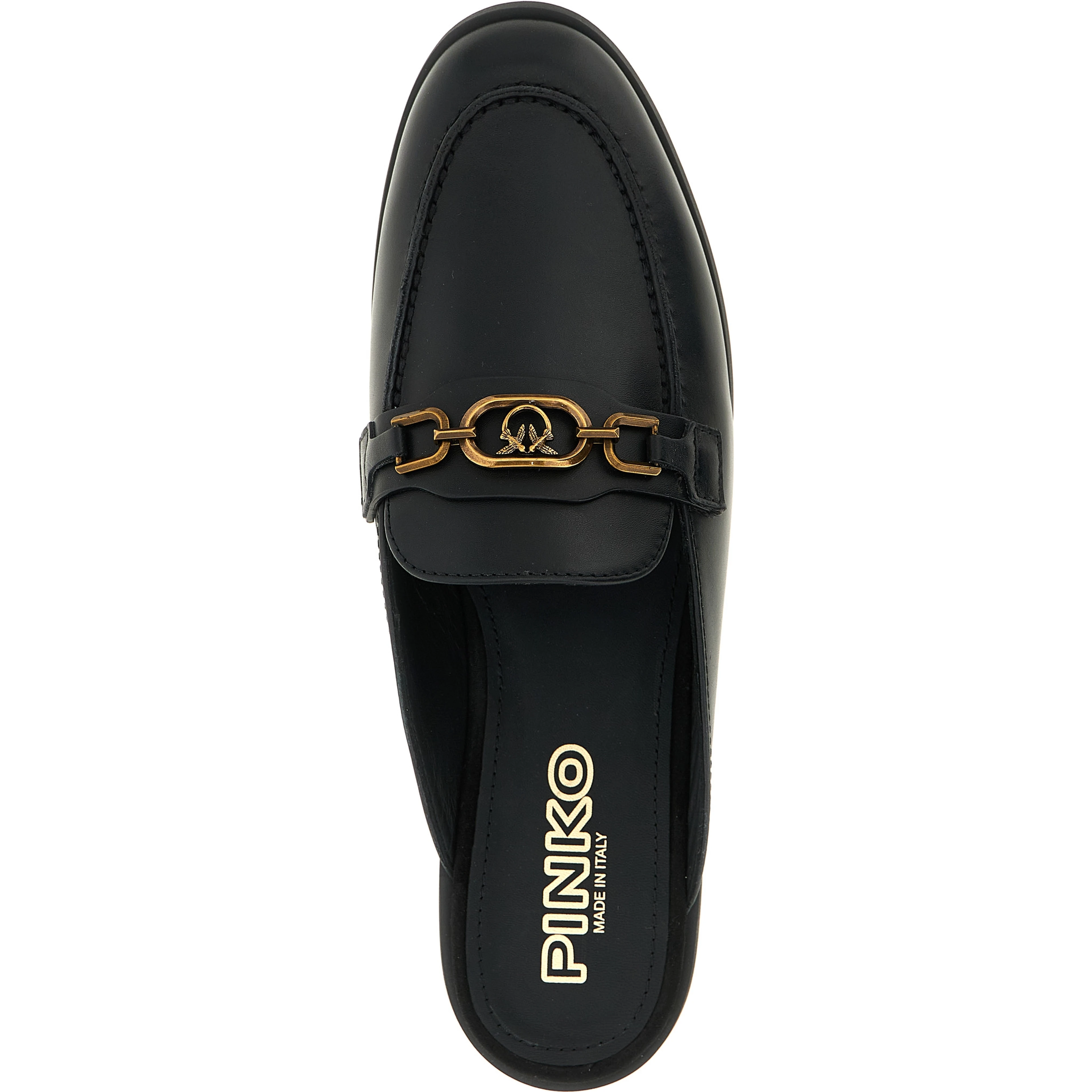 Black Calfskin Slides