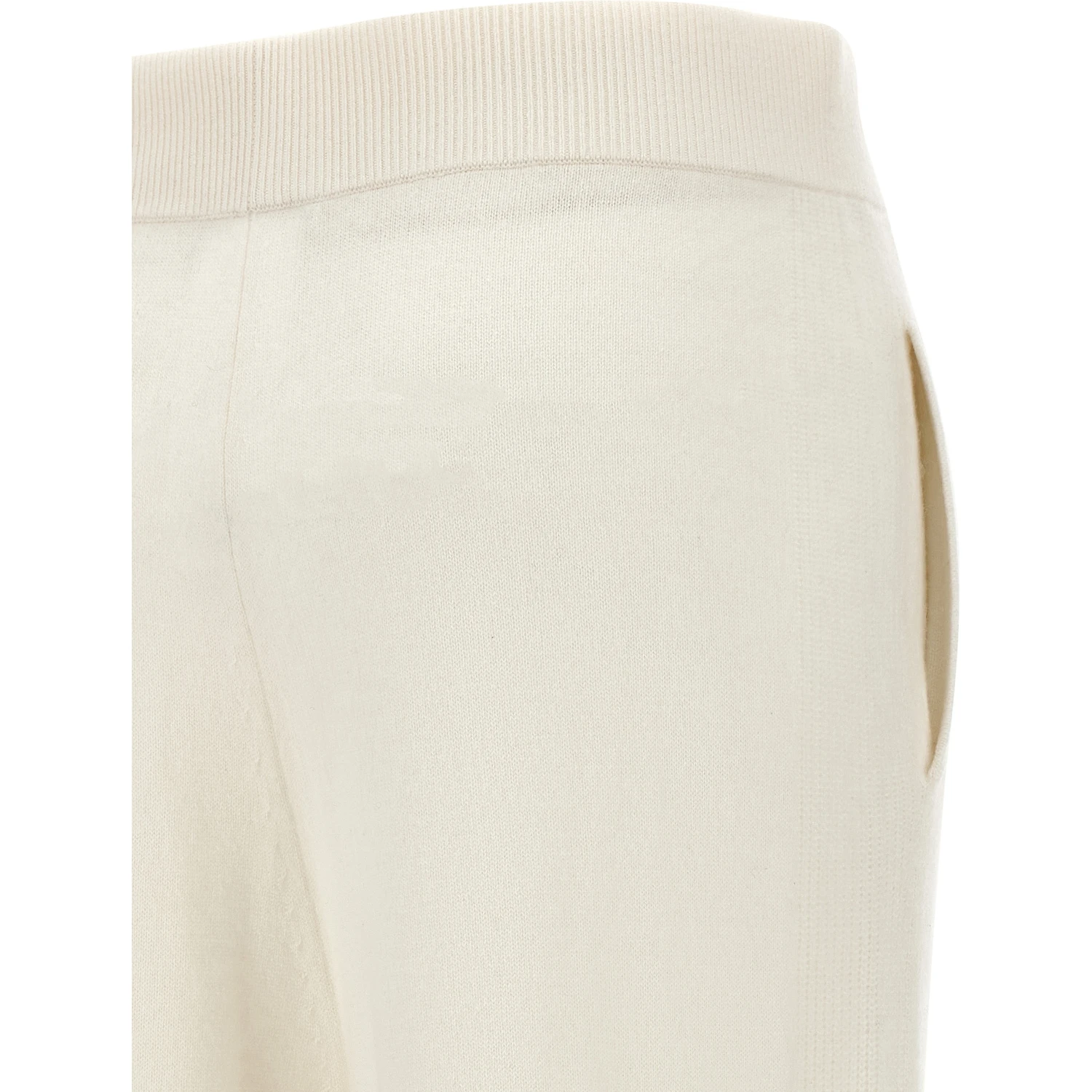 White Cashmere Casual Pants