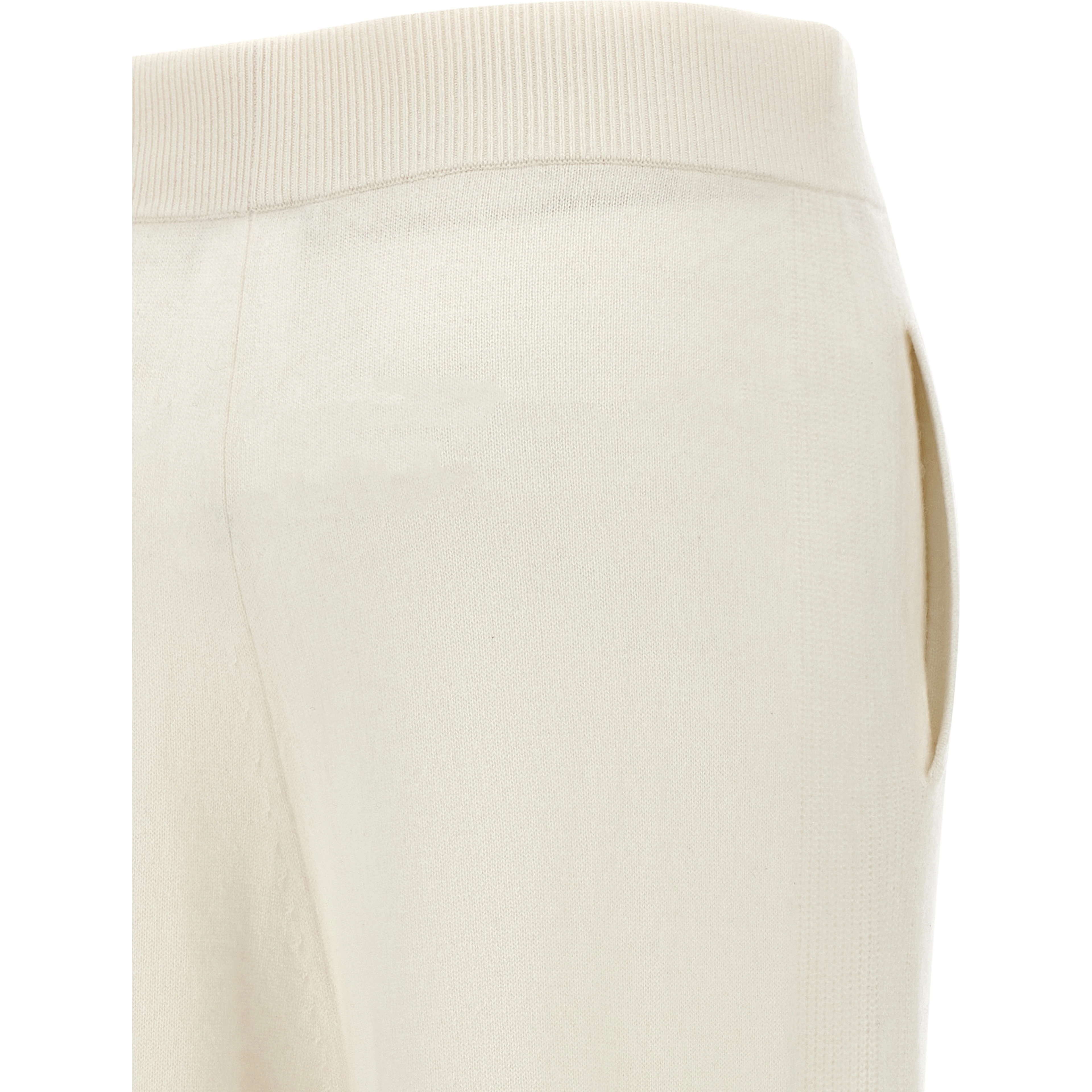 White Cashmere Casual Pants