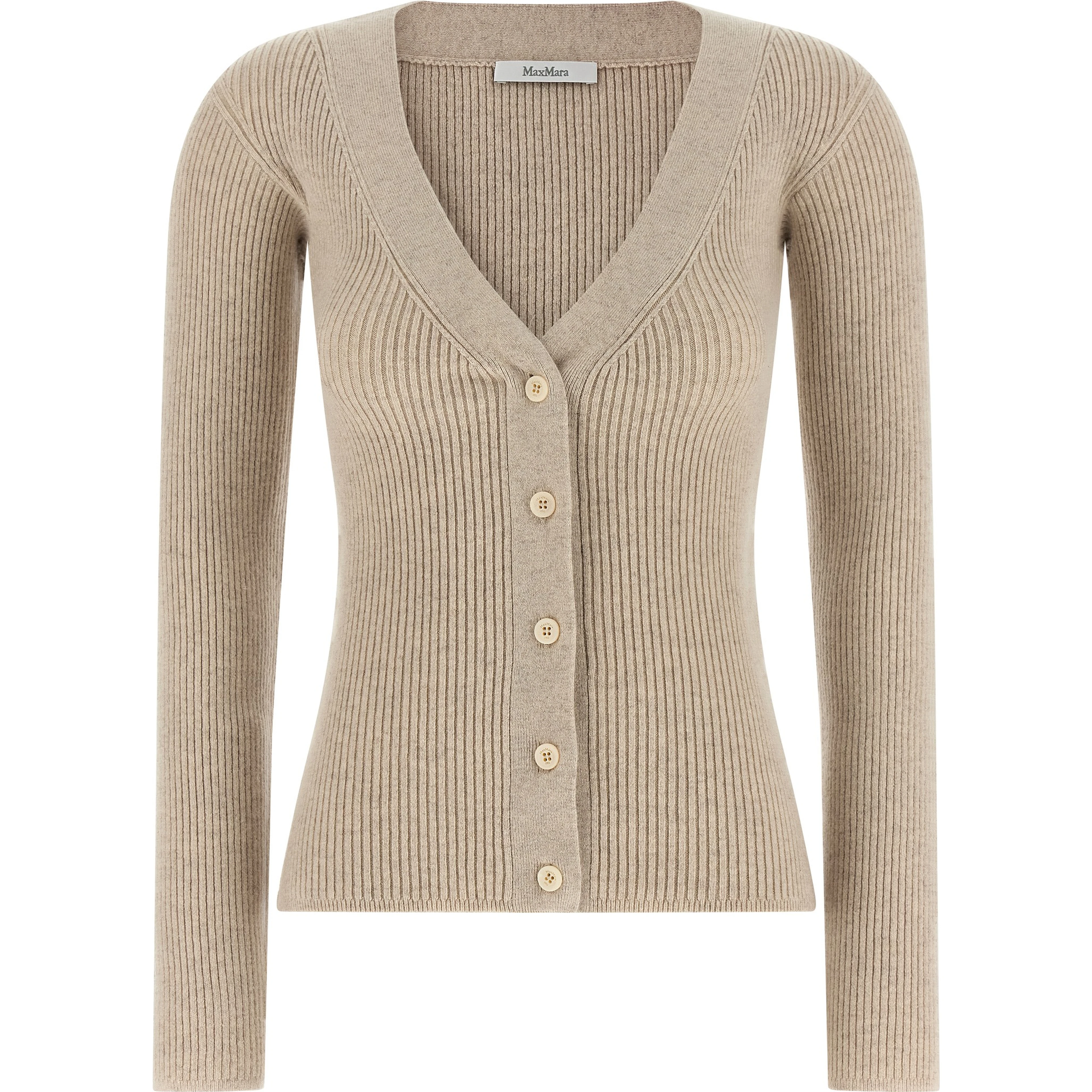 Beige Wool Cardigan