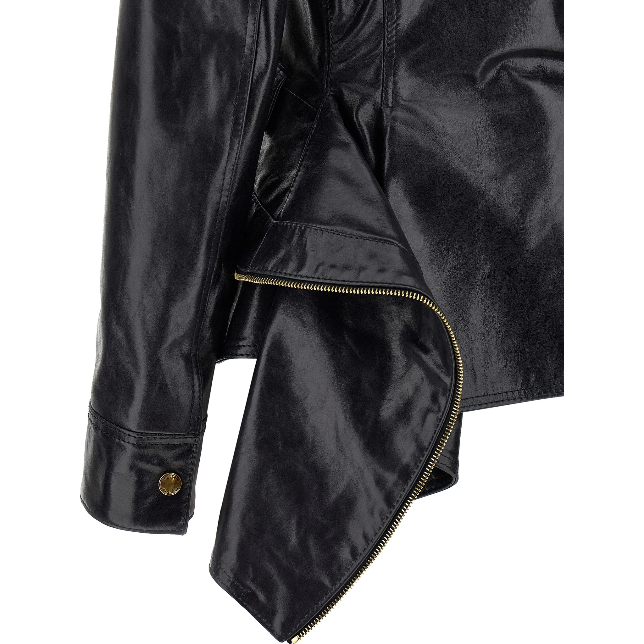 Black Cowhide Leather Jacket