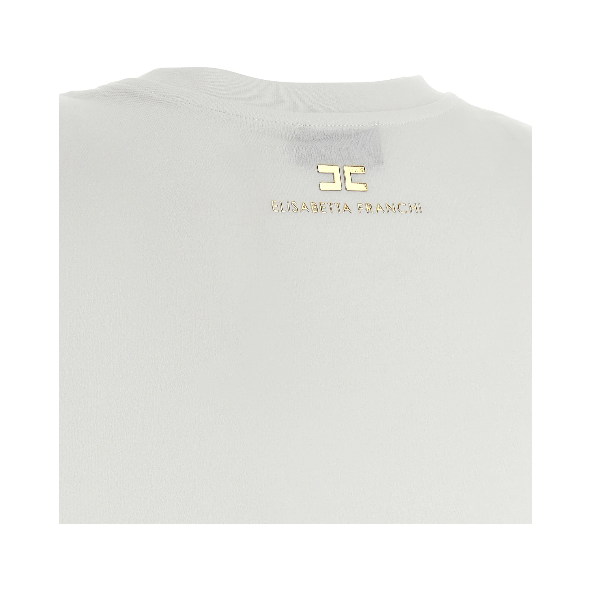 White Cotton Sleeveles T-Shirt