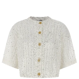 White Linen Cardigan