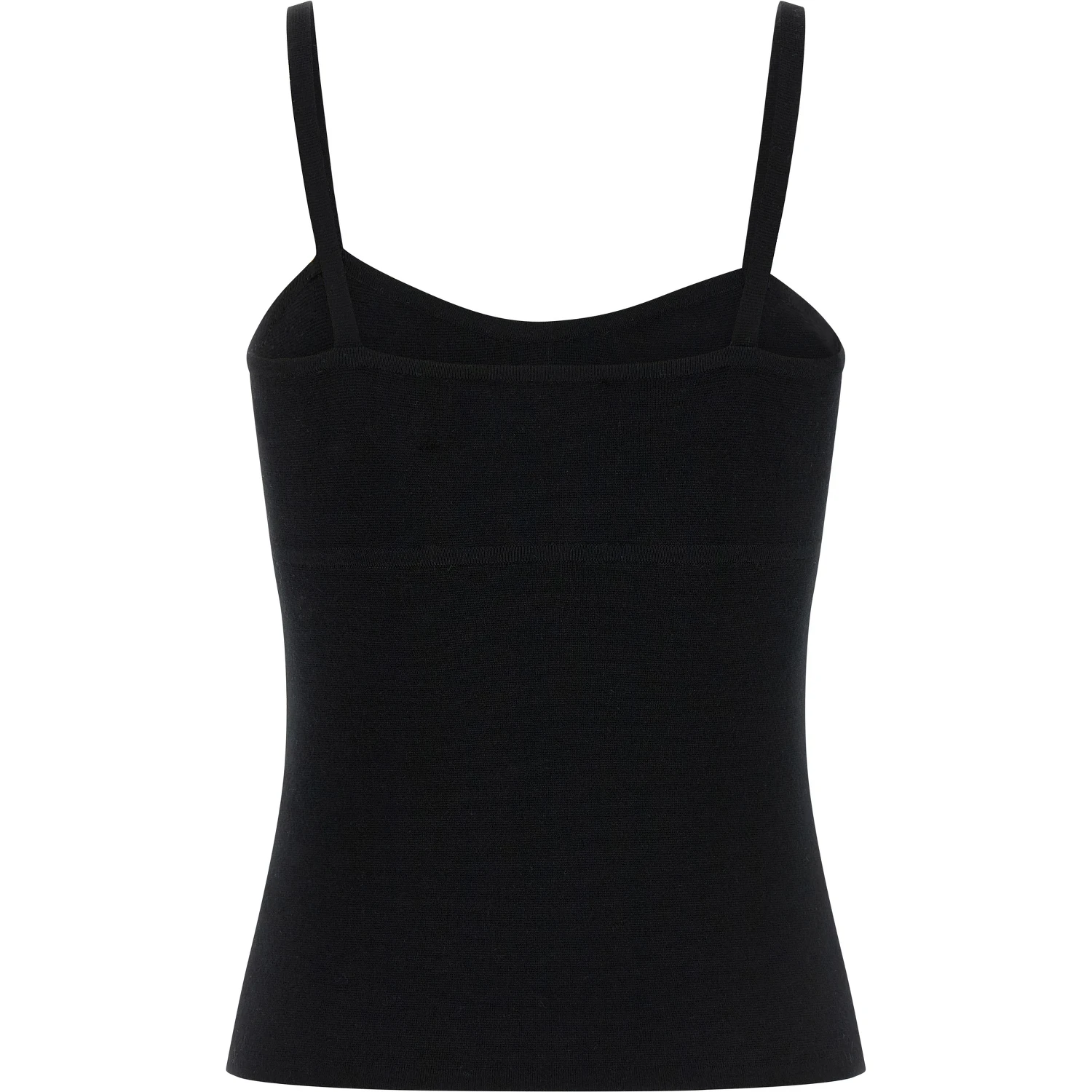Black Virgin Wool Tank Tops