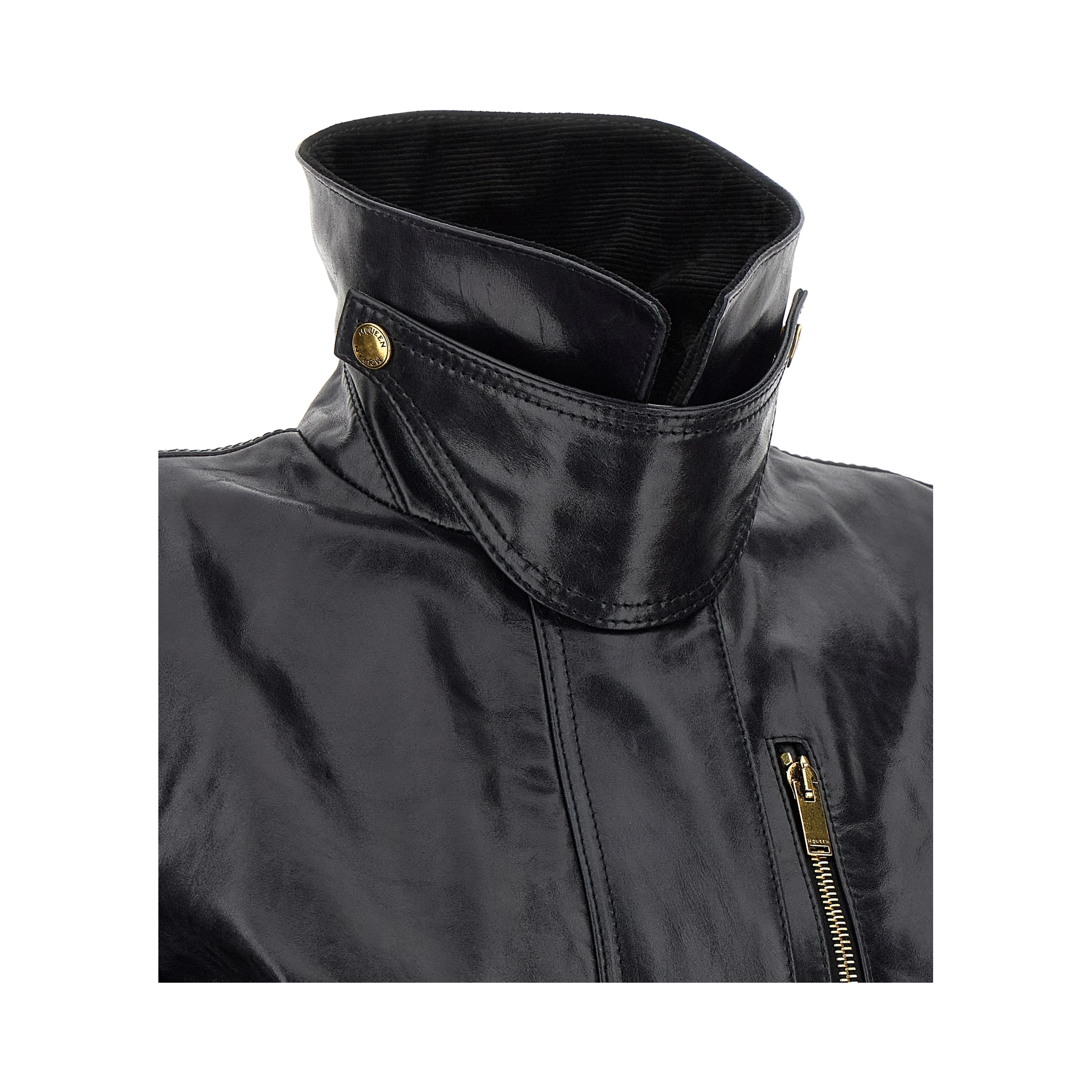 Black Cowhide Leather Jacket