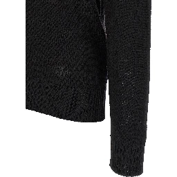 Black Virgin Wool Cardigan