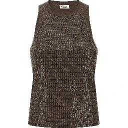 Brown Cotton Tank Tops