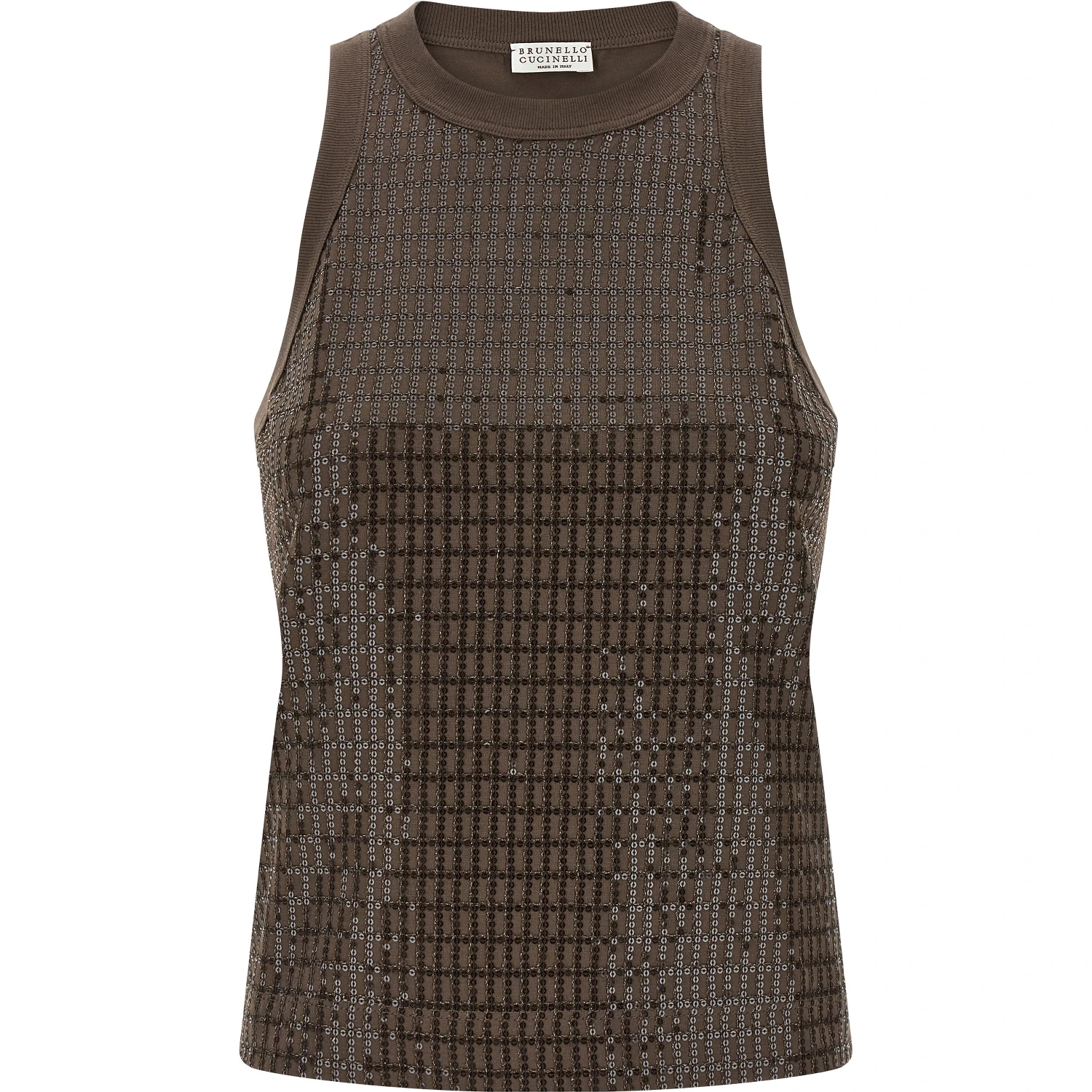 Brown Cotton Tank Tops