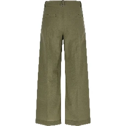Bicolor Cotton Casual Pants