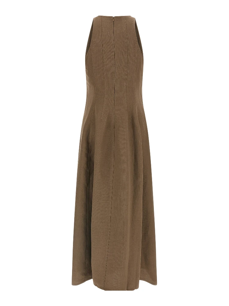 Brown Viscose Midi Dress alternative