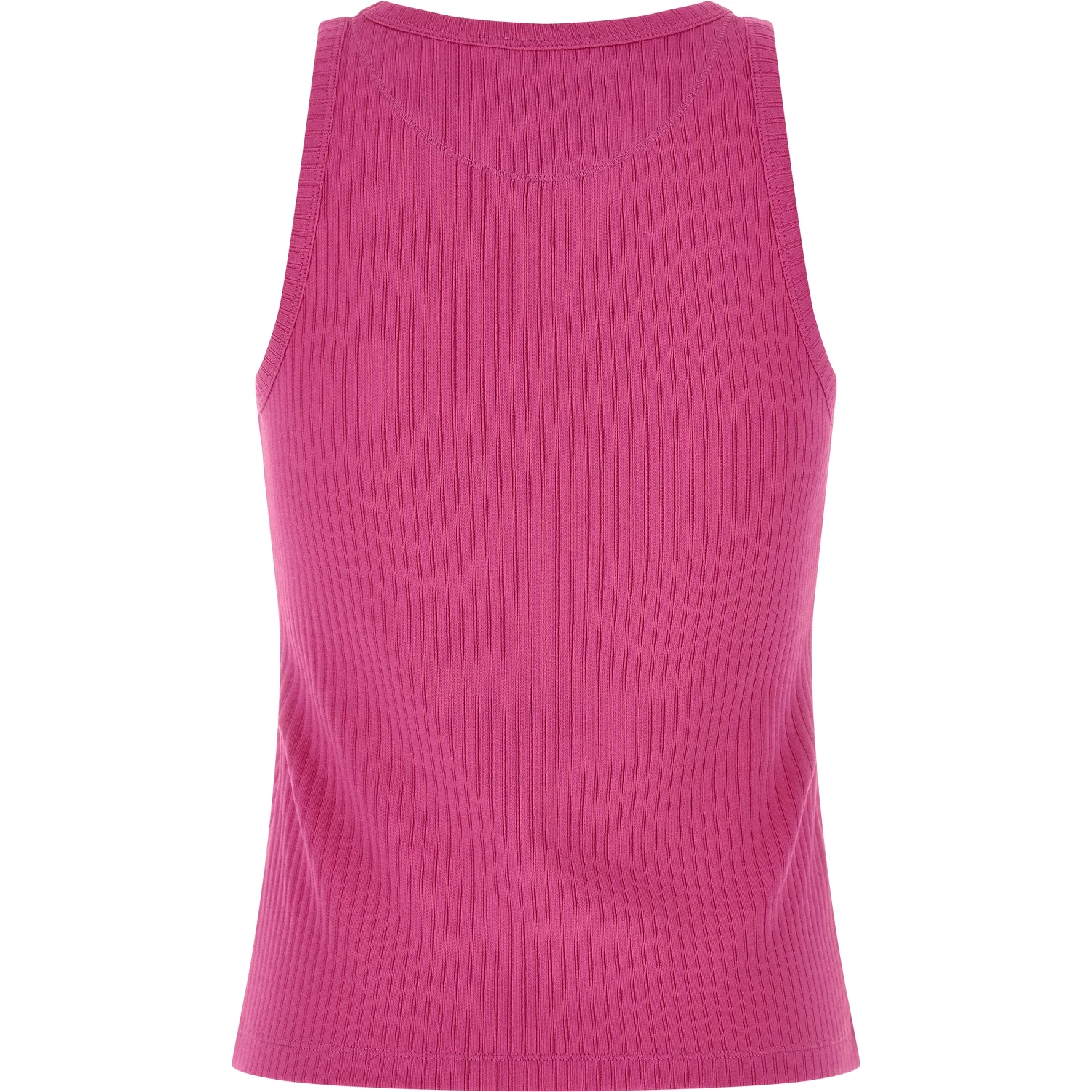 Fuchsia Cotton Sleeveles T-Shirt