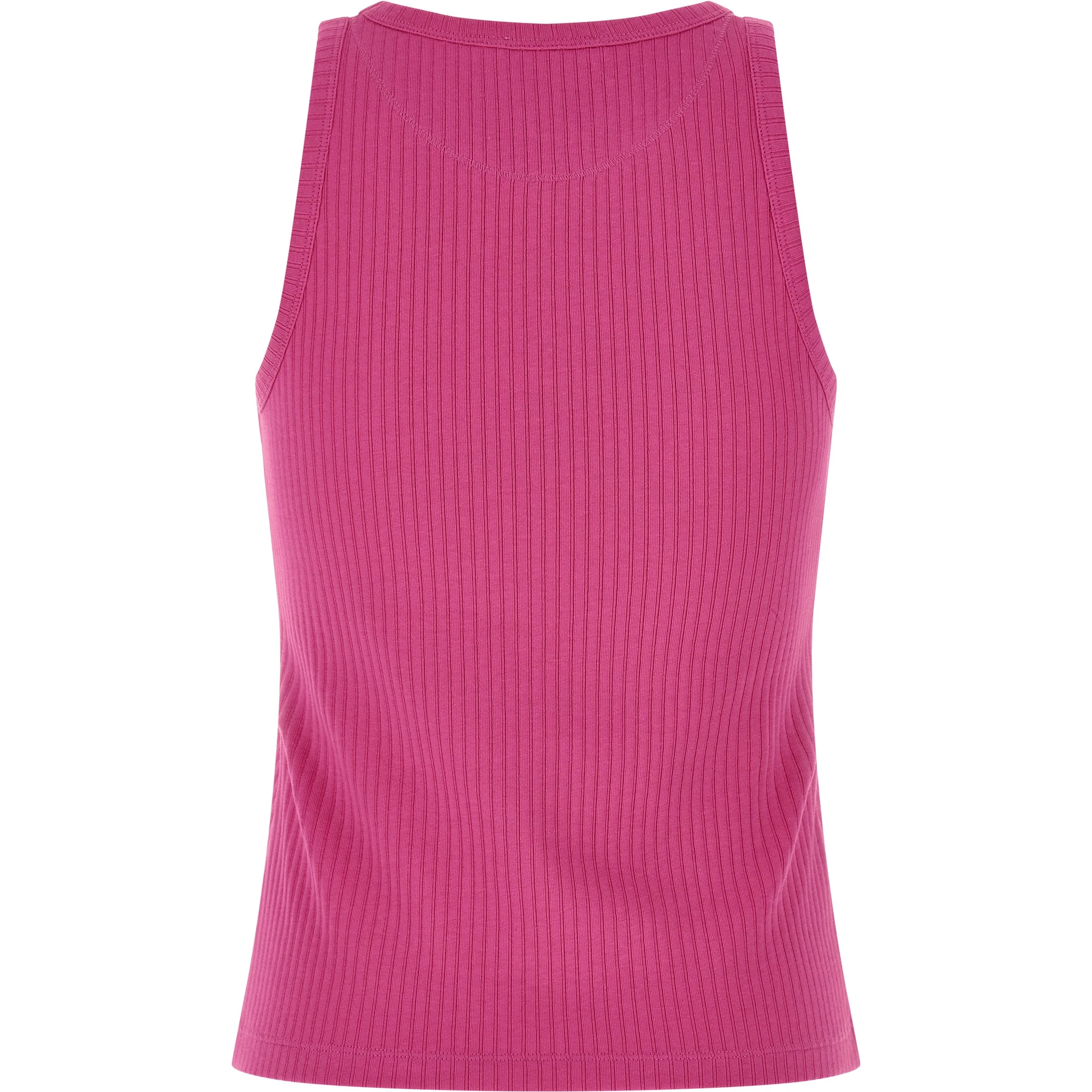 Fuchsia Cotton Sleeveles T-Shirt