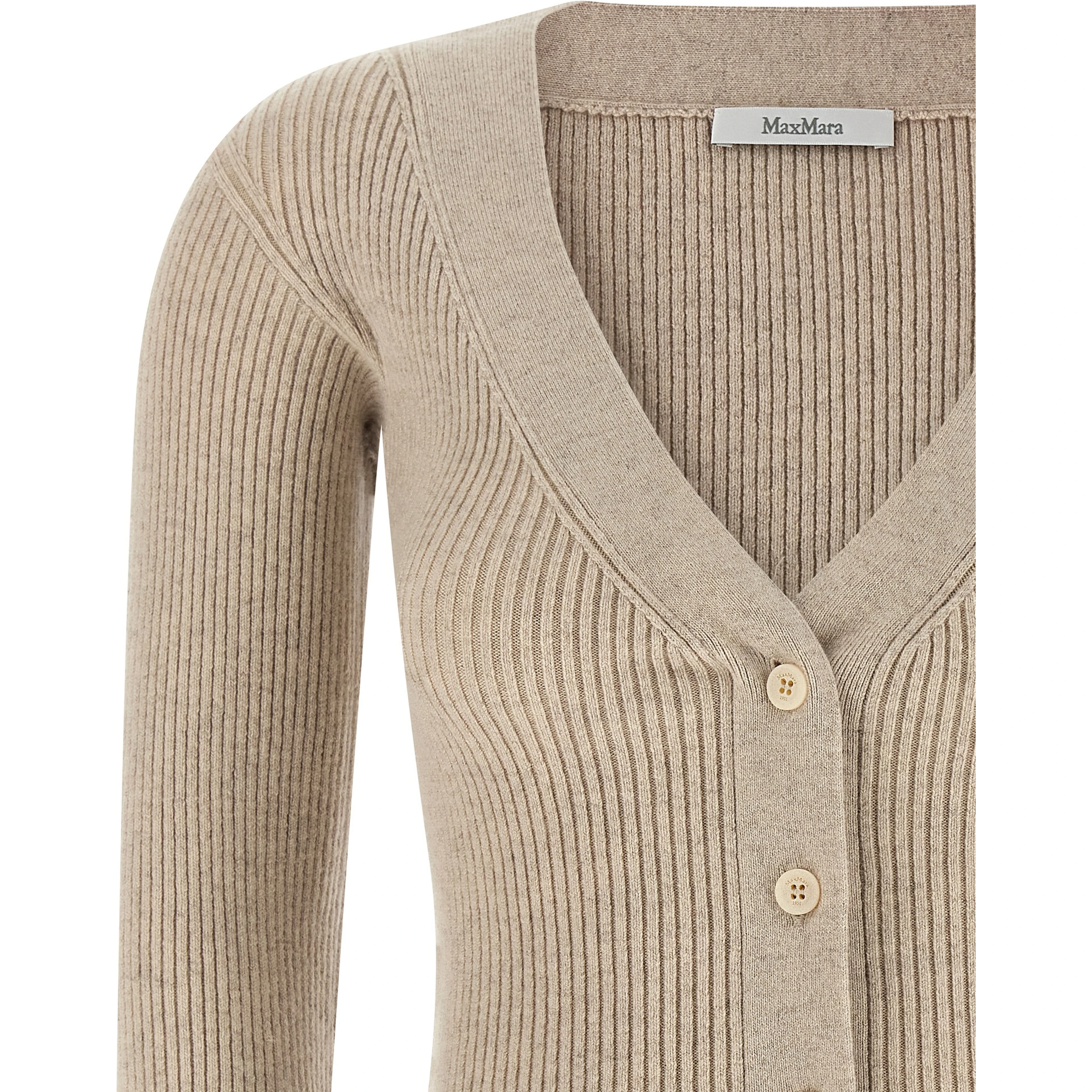 Beige Wool Cardigan