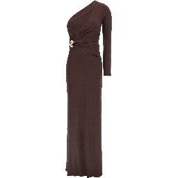 Brown Viscose Long Dress